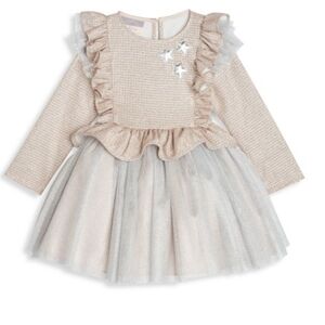 PASTOURELLE BY PIPPA & JULIELittle Girl's Pinafore Peplum Tutu Dress Sz 5